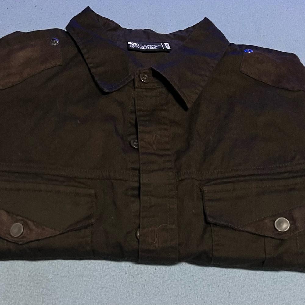 Brown Button-Up Shirt